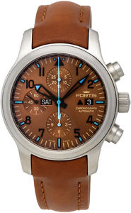 LE Fortis B-42 Aeromaster Blue Horizon Automatic Mens Watch Date 656.10.95 L.28