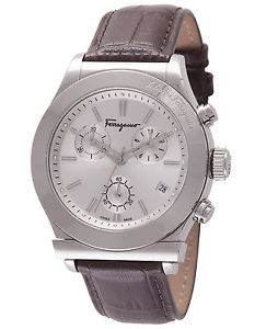 Feragamo Men's FF3820015 Ferragamo 1898 Chronograph Brown Leather Wristwatch