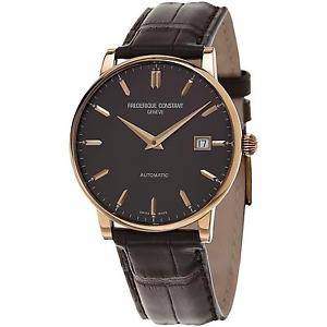 Frederique Constant Slimline Men's 40mm Automatic Brown Leather Watch FC-316C5B9