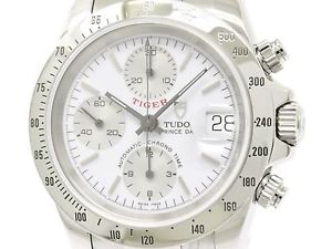 Polished TUDOR Chrono Time Prince Date Tiger Chronograph Watch 79280P (BF112189)