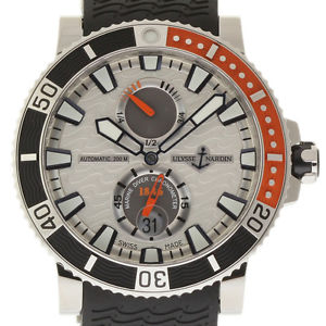 Ulysse Nardin NEW Maxi Marine Diver  263-90-3/91 Titanium Box/Paprs/Warnty #UN10