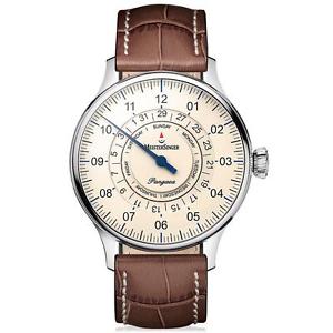 MEISTERSINGER UNISEX SINGLE HAND PANGAEA DAY DATE 40MM AUTOMATIC WATCH PDD903