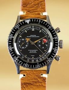 Vintage Croton Nivada Grenchen Chronograph Aviator Wristwatch Venus 210 MINT