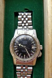 Vintage GMT Glycine Airman Special military watch Vietnam Era Needs Service B&P