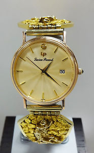 14k lucien piccard with natural gold nugget ends