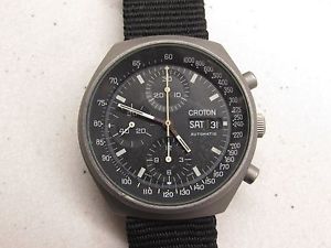 VINTAGE CROTON MILITARY CHRONOGRAPH WATCH Porsche Design, Automatic, Nato Strap