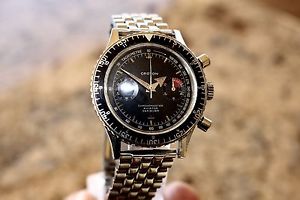 VINTAGE CROTON NIVADA CHRONOMASTER AVIATOR SEA DIVER CHRONOGRAPH EXC.VALJOUX 23