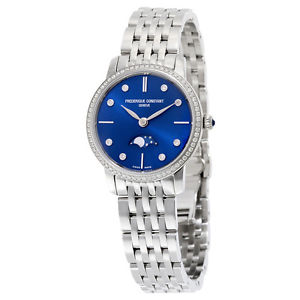 Frederique Constant FC-206ND1SD26B Slimline Moonphase Navy Dial Stainless Steel