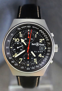 Bell & Ross by Sinn 144 GMT ST Space 2 Automatic Chronograph Watch Tachymeter