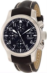 Fortis Men's 656.10.11 L.01 B-42 Flieger Automatic Chronograph Black Dial Watch