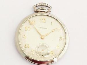 C.H. MEYLAN  Platinum and Diamond Open face  pocket watch  No186