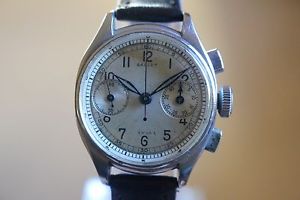 WW2 MILITARY VINTAGE GALLET COMMANDER CHRONOGRAPH WATCH SERVICED EXCELSIOR PARK