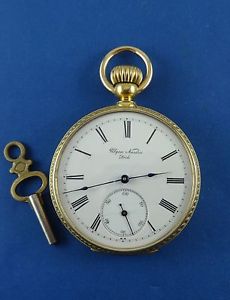 ULYSSE NARDIN Locle 18k Solid Gold Pocket Watch. 42mm. Key Winding. Ca 1880’s