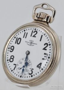 Ball-Hamilton model 999 Official R.R. Standard pocket watch, 16S, 23J, WGF case