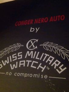 For Sale New Black Cx Swiss Military Conger Nero Extreme Dive Auto Watch  #2556