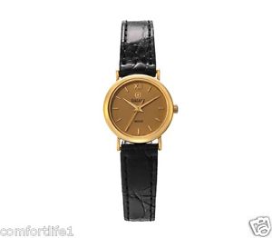 Brand GALAXY18K Gold WOMEN Luxury Sapphire Crocodile Leather Analog Quartz watch