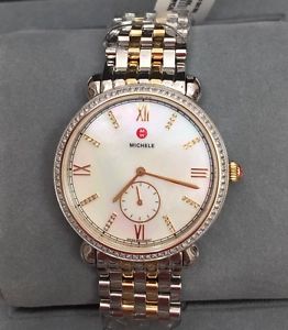 MWW26A000003 NIB MICHELE Gracile WHITE MOTHER OF PEARL Diamond Watch