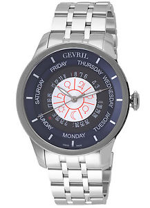 Gevril Men's 2000B Columbus Circle Automatic Luminous Stainless Steel Watch