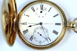 RARE Large SAN FRANCISCO Pocket Watch 18K CALIFORNIA GOLD RUSH CASE 1860s