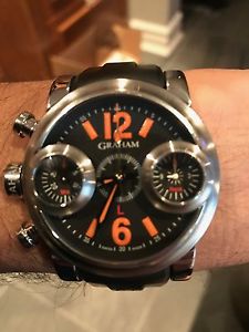 Graham Swordfish 12-6 Automatic Chronograph Orange Numerals Men's Watch L