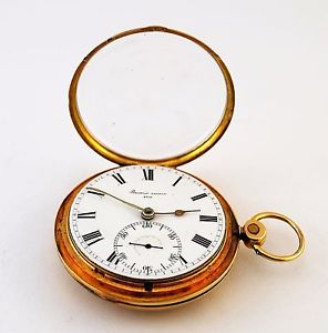 Antique - 1822, 18kt, solid gold, double hunter, pocket watch