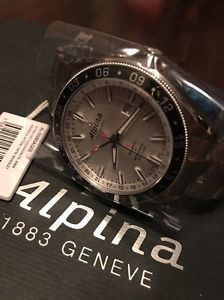 ALPINA MEN'S ALPINER 4 GMT 44MM STEEL BRACELET AUTOMATIC WATCH AL-550S5AQ6B