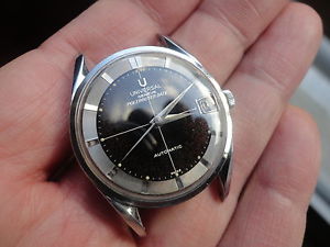 Vintage Universal Geneve polerouter microtor date cross-hair dial