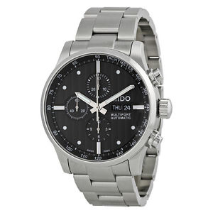 Mido M0056141106100 Multifort Chrono Grey Dial Stainless Steel NWT BOX PAPER