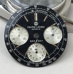 Vintage Favre Leuba Sea-Sky Chronograph Case and Dial Valjoux 72