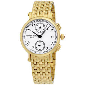 Frederique Constant Women's FC291A2RD5B Analog Display Swiss Quartz Yellow Watch