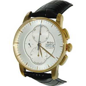 MIDO Baroncelli Automatic Chronograph Grey Dial Leather Men's Watch M86073104