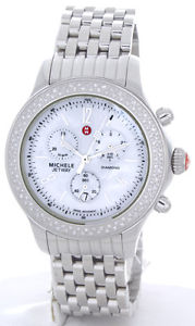 Michele Women Quartz Diamond Stainless Steel Watch MWW17A000001