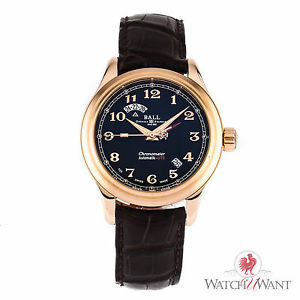 Ball Watch Company Trainmaster Cleveland Express Dual Time 18K Pi
