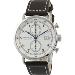 Hamilton Khaki Navy Pioneer Automatic Silver Dial Leather Men's Watch H77706553