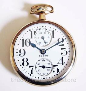 ELGIN 16S 23J VERITAS UP/DOWN INDICATOR RAILROAD POCKET WATCH AMAZING G.F. CASE