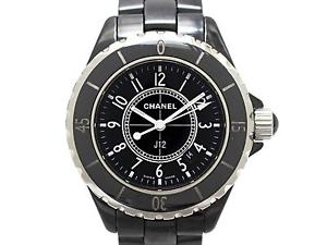 Authentic CHANEL J12 33mm Watch Stainless steel ceramic Women Quartz H0682