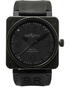 Bell & Ross Aviation BR01 92 All Black PVD LE Auto Men's Watch BR01-92-SBla