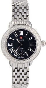 Michele MWW21E000018 Serein Ladies Watch Black Dial Stainless Steel Case Quartz