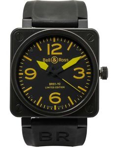 Bell & Ross Aviation BR01 92 Yellow PVD LE Auto Men's Watch BR01-92-S