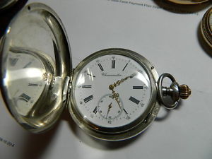 HUGE .900 SILVER HUNTING CASE CHRONOMETRE WITH HELICAL HAIRSPRING, PIVOTE DETENT