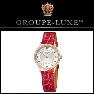 HERMES of PARIS | Ember Smooth Alligator Strap Watch | GROUPE-LUXE™