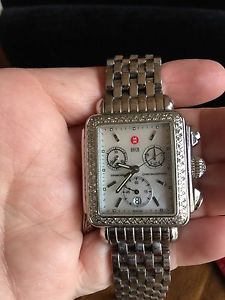 Authentic Michele Deco Diamond Signature Dial MW06A01 Ladies Watch
