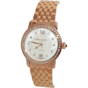 FREDERIQUE CONSTANT Rose Gold Tone Diamond Ladies Watch FC303WHF2PD4B3