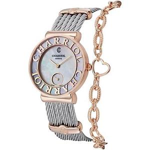 Charriol St-Tropez Women's 30mm Sapphire Glass Quartz Watch ST30PC.560.014