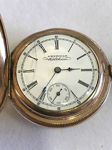 AMERICAN WALTHAM ANTIQUE POCKET WATCH 14K SOLID GOLD