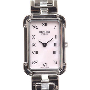 Pre-Owned HERMES Croix Jules Quartz Pink Shell Dial Women's Watch CR2.210, ML