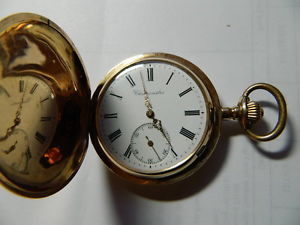 LARGE 14K  HUNTING CASE CHRONOMETRE WITH HELICAL HAIRSPRING, PIVOTED DETENT