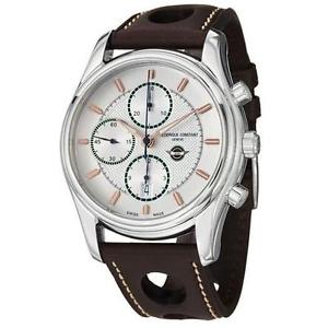 FREDERIQUE CONSTANT MEN'S LEATHER BAND STEEL CASE AUTOMATIC WATCH 392HVG6B6