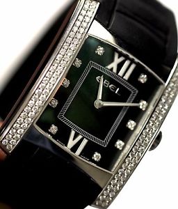 Womens Ebel Brasilia Watch SS Ceramic Diamond Bezel 9256 M4