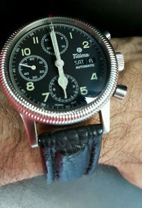 Vintage Tutima Flieger Pre-Owned business style watch F2 780-31 Chronograph2003